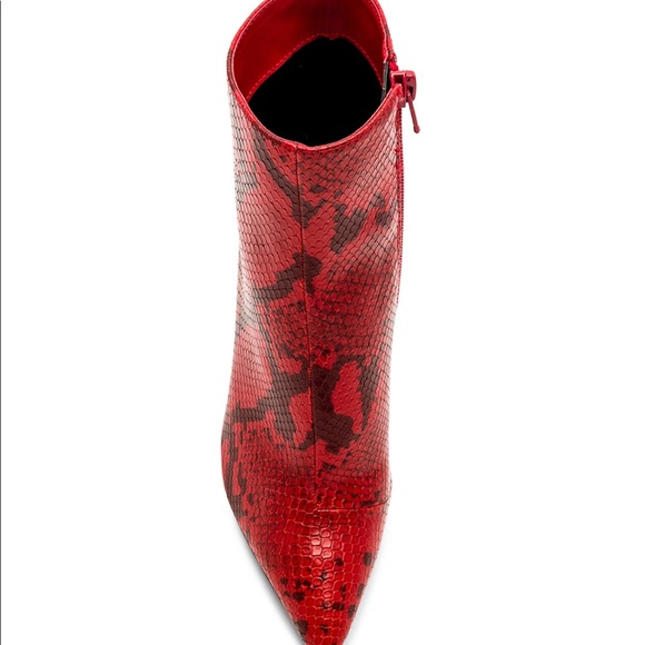 Red & Black Snake Ankle Boots - Picture 2 of 8